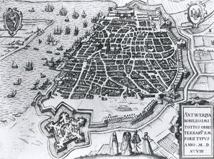 Karte von Antwerpen, 1598